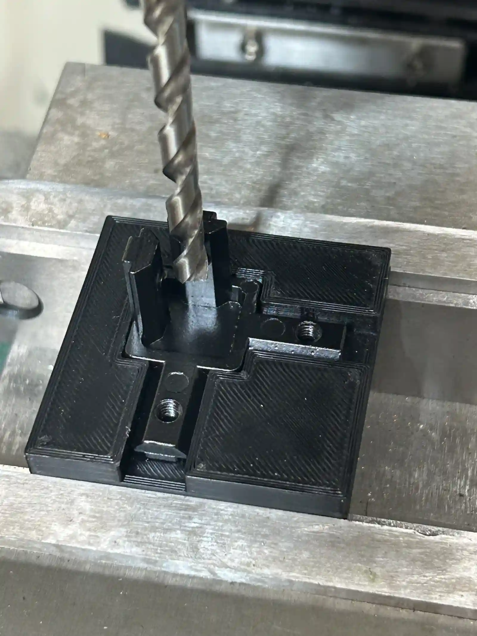 Drilling clearance holes with a printed jig